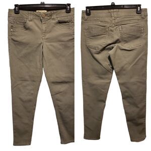Democracy Ab Technology Denim Mid Rise Skinny Jeans Ankle Size 8 Womens Green